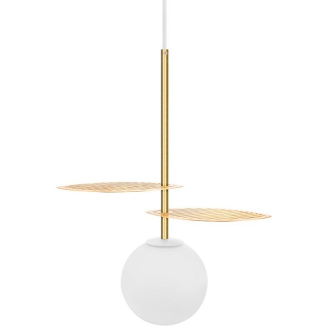 Lampa wisząca szklana kula Fyllo Ummo złota